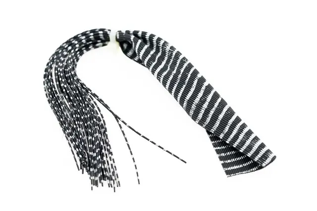 Barred Round Rubberlegs Black/Silver 