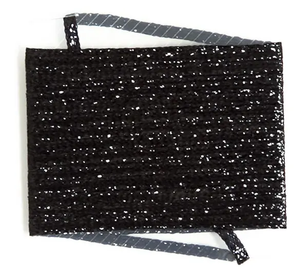 Lagartun Flatbraid Black 5mm bred 