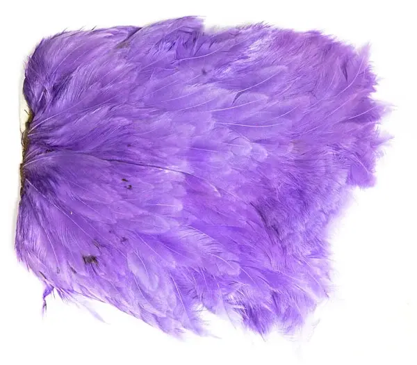 Softhackle patch Purple Supermjuka hackles 