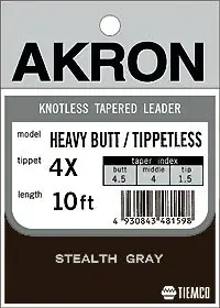 Akron Heavy Butt Tippetless - 10&#39;