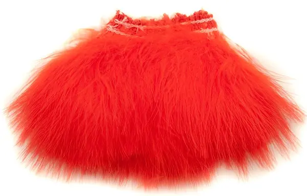 Marabou Blood Quill - Fl. Fire Orange Traditionella Marabou-fjädern 