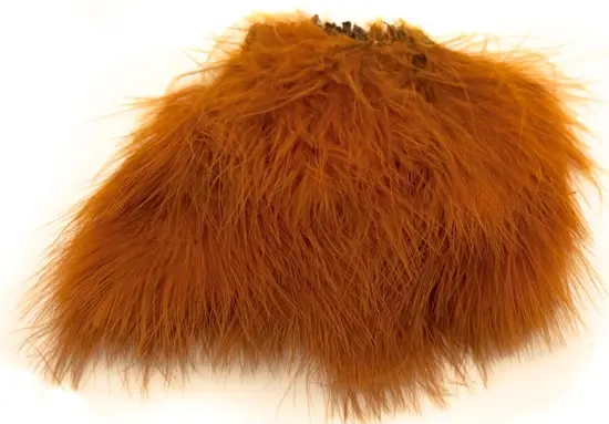 Marabou Blood Quill - Golden Brown Traditionella Marabou-fjädern 