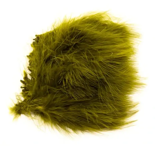 Marabou Blood Quill - Olive Traditionella Marabou-fjädern 