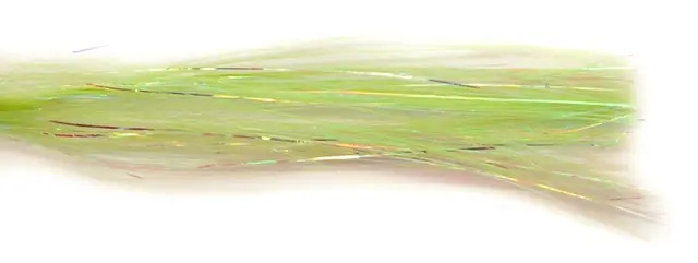 Mirror Flash - Lime Chartreuse Syntetiskt material till flugbinding 