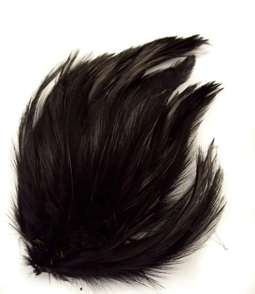 Cock Hackles - Black Vingmaterial  för fiskeflugor 