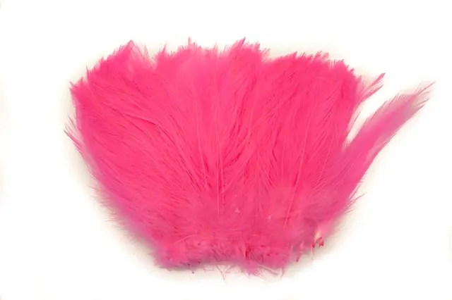 Cock Hackles - Fl. Pink Vingmaterial  för fiskeflugor 