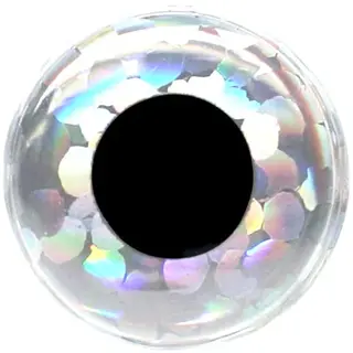 3D Epoxy Eyes - Holo Silver 4mm 20st Wapsi