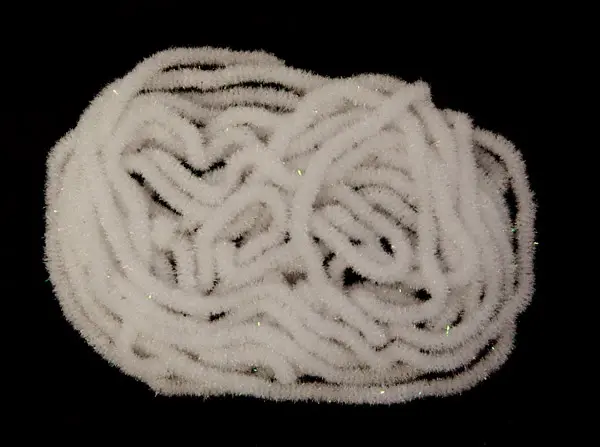 Crystal Antron Chenille str. S - White 