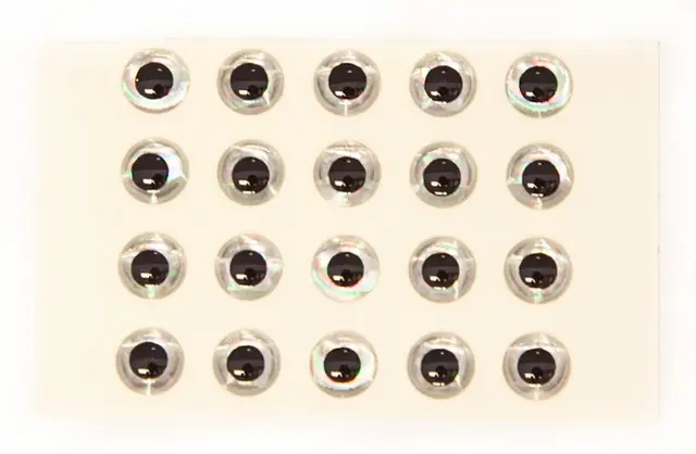 3D Epoxy Eyes - Holo Silver 4mm 20st Wapsi 