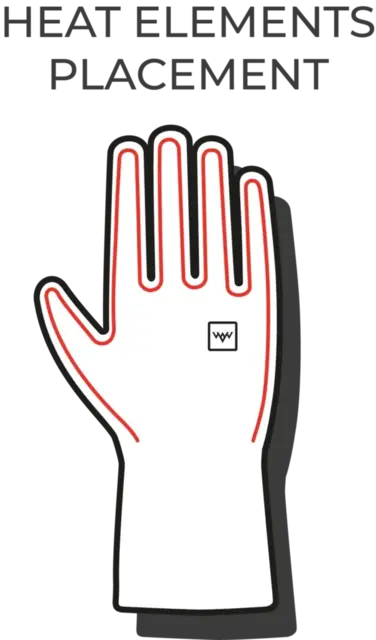 HeatX Heated Blizzard Gloves Black XS Hansker med batteridrevet varme 