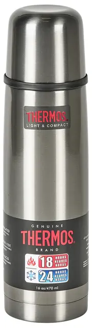 Thermos Light & Compact Termos Grå 0,5L Rostfri termos för kall och varm dryck 
