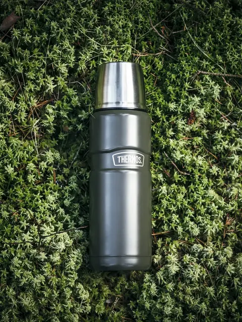 Thermos Stainless King Termos Army 0,47L Termos i rostfritt stål med kopplock 
