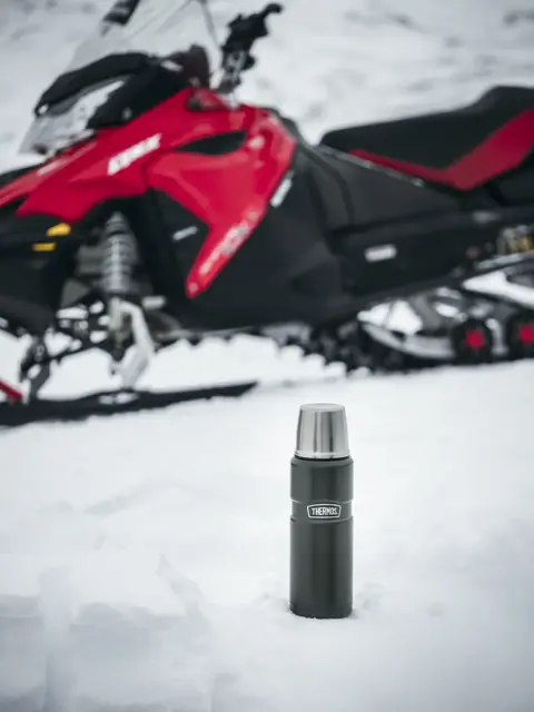 Thermos Stainless King Termos Army 0,47L Termos i rostfritt stål med kopplock 