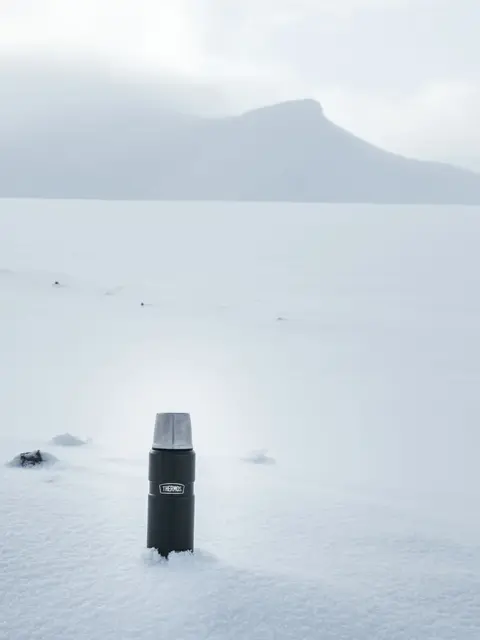 Thermos Stainless King Termos Army 0,47L Termos i rostfritt stål med kopplock 