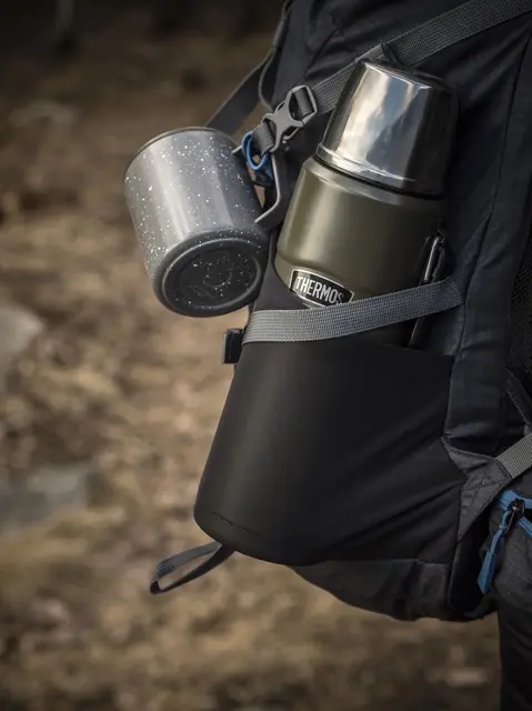 Thermos Stainless King Termos Army 1,2L Termos i rostfritt stål med kopplock 