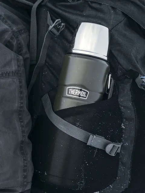 Thermos Stainless King Termos Army 1,2L Termos i rostfritt stål med kopplock 