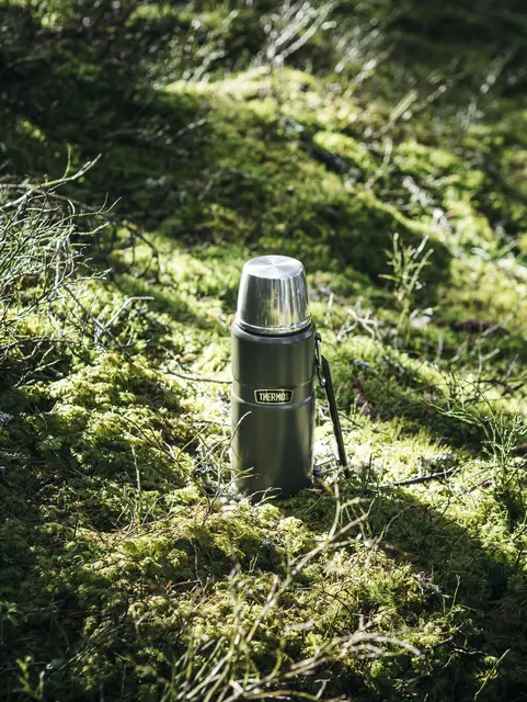 Thermos Stainless King Termos Army 1,2L Termos i rostfritt stål med kopplock 