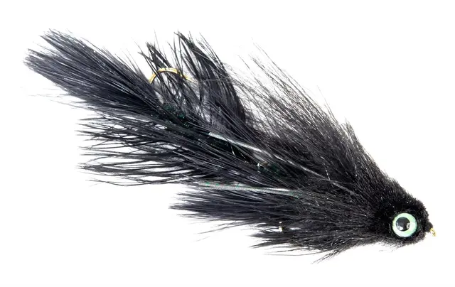 Umpqua Double Gonga #4 Black Stor öringstreamer 