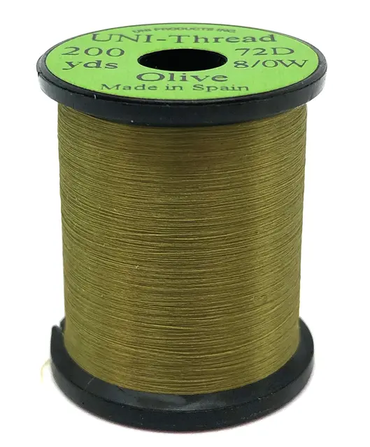 UNI Bindtråd  8/0 - Med. Olive 200y 