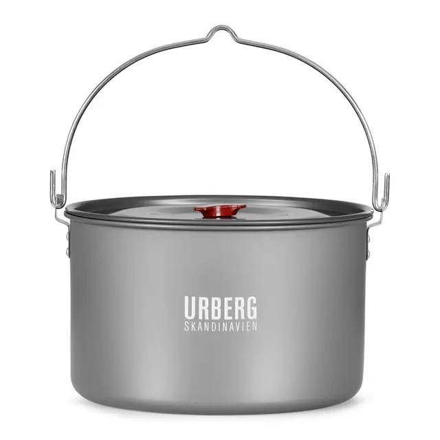 Urberg Rogen Campfire Pot Grey Rymlig aluminiumgryta 