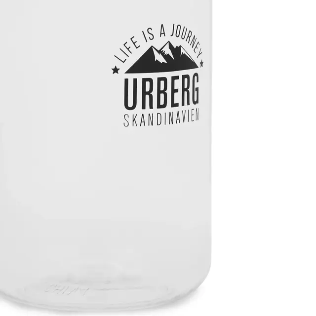 Urberg Tritan Bottle 1000ml Transparent Rymlig vattenflaska för resor och vardag 