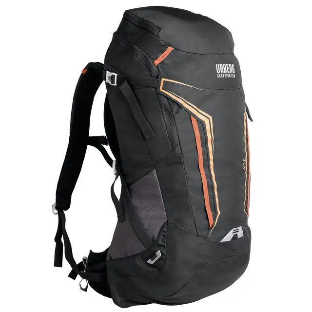 Urberg Glacier 45 Asphalt Lätt dagstursryggsäck med X-3 ryggsystem 