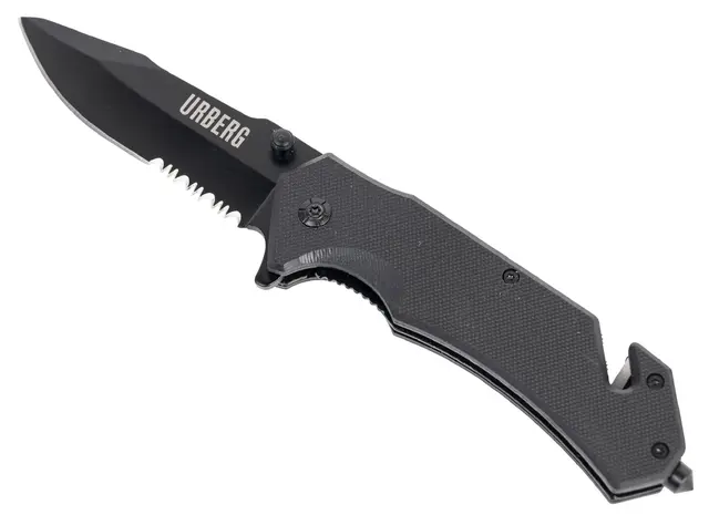 Urberg Folding Knife Black Fällkniv med optimalt grepp 