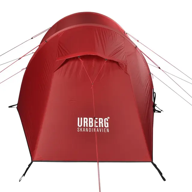 Urberg 2-Person Trekking Tunnel Tent 3-sesongs tunelltelt i Rio Red 