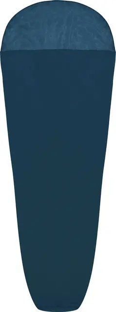 Urberg Silk Liner Mummy Midnight Navy Laken pose i silke til soveposen 