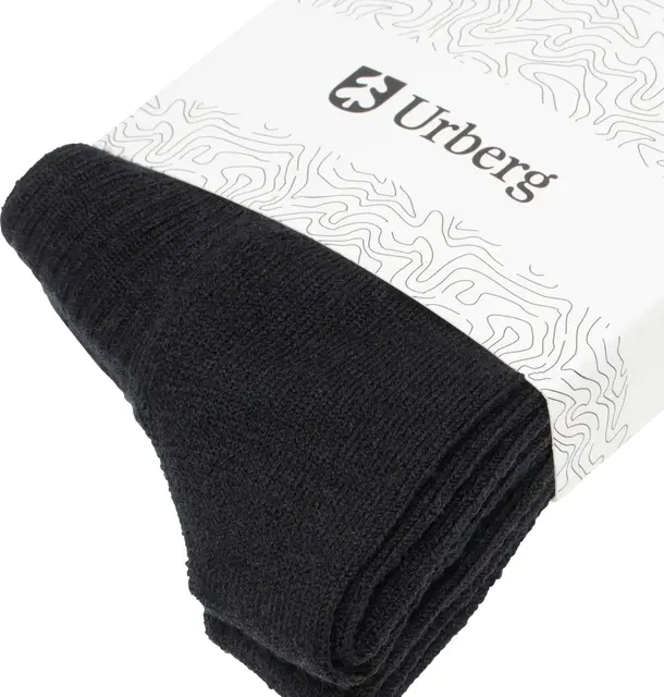 Urberg Merino Wool Ribb Sock 2p 36-39 Black Beauty, unisex 