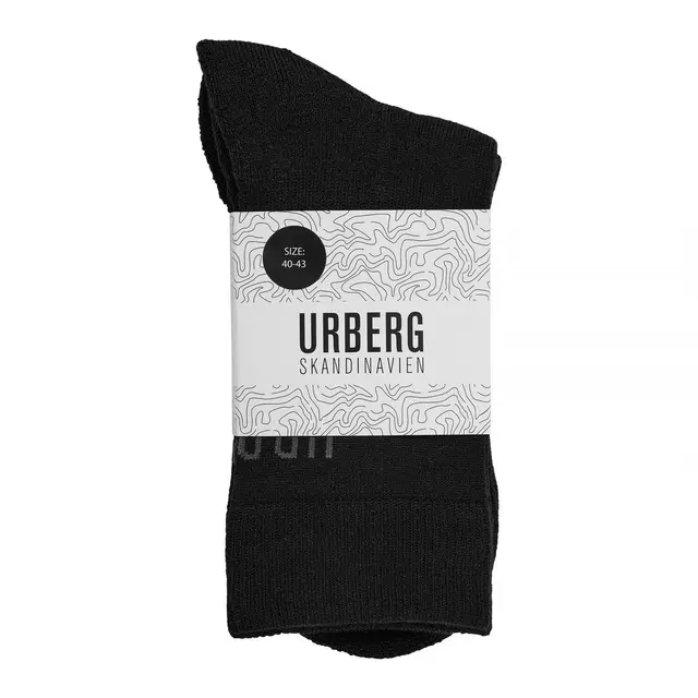 Urberg Hiking Wool Sock G2 36-39 Mjuka strumpor Black beauty 