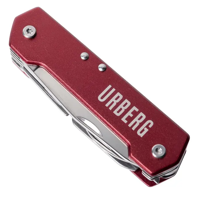 Urberg Multi Function Knife Red Multiverktøy med 9 deler 