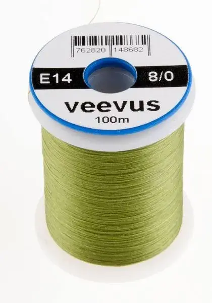 Veevus Bindtråd  8/0 - Olive Blindtråd, tuff, lätt att dela 