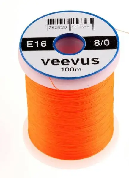Veevus Bindtråd  8/0 - Fluo Orange Blindtråd, tuff, lätt att dela 