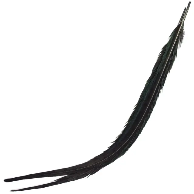 Cock Pheasant Centre Tail Black Fasan mittstjärtfjädrar från Veniard 