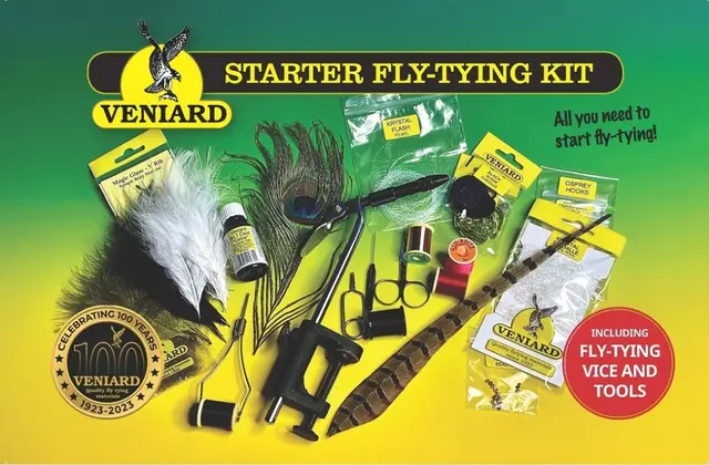 Veniard Starter Fly Tying Kit Fluebindesett med alt det nødvendige 