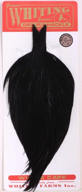 Whiting Dry Fly Cape - Black Bronsgradering 