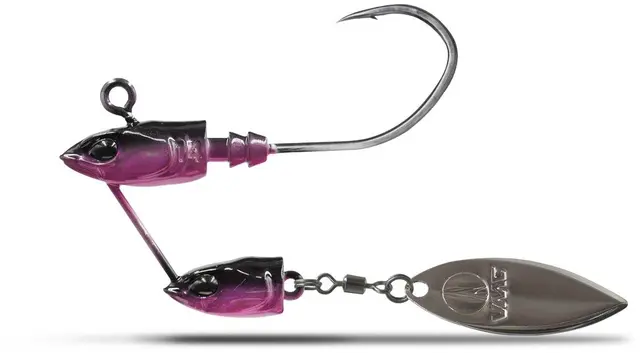 VMC TwinJig Pink Lady 2pk 7g #1/0 jigghode med spinnerblad 