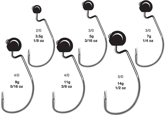 VMC 7340RJ Rugby Jig 7gr #3/0 Universal jigghuvud i Rugby design 