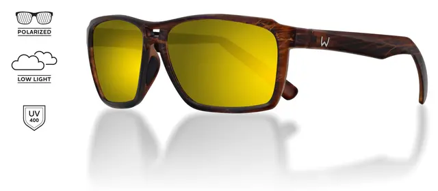 Westin W6 Street 150 Matte Brown Stripe Solglasögon designat för sportfiskare 