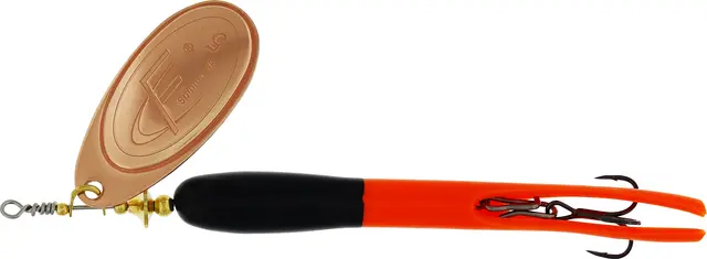 Westin FC Upstream #5 15g Black/Flouro Orange Copper Blade 
