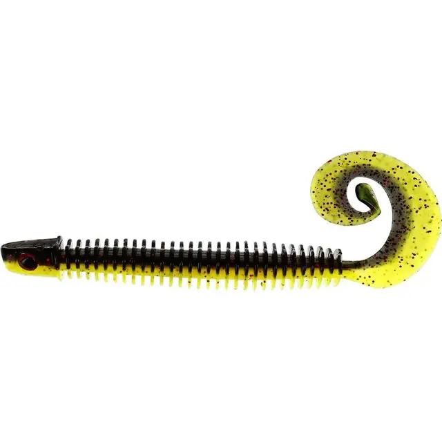 Westin RingTeez Curltail 10cm 8pack Black/Chartreuse 