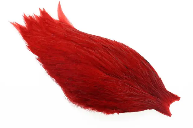 Whiting American Rooster Cape White Dyed Red 