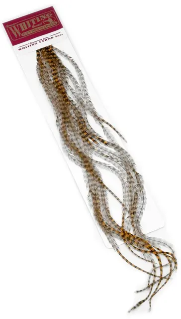 Whiting 100's Saddle Grizzly Grizzly dyed Golden Brown krok #18 