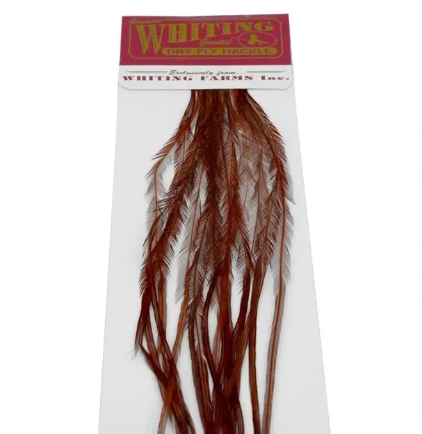 Whiting 100's Saddle White #14 White dyed Coachman Brown krok #14 