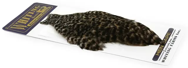 Whiting American Hen Cape Grizzly Grizzly med myke fine fjær 