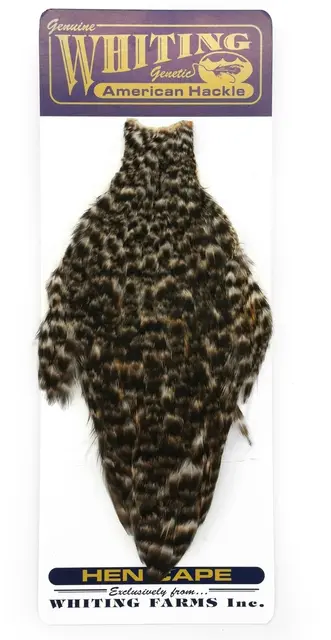 Whiting American Hen Cape Grizzly Grizzly med myke fine fjær 