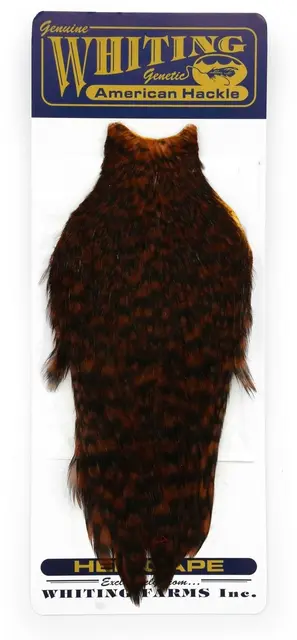 Whiting American Hen Cape Grizzly Brown Grixxly Brown med myke fine fjær 