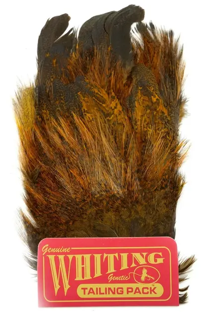 Whiting Coq De Leon Mayfly Tailing Pack Badger dyed Copper Olive 