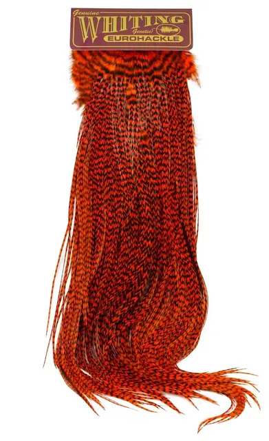 Whiting Hebert Pro Grade Saddle Grizzly dyed Orange 